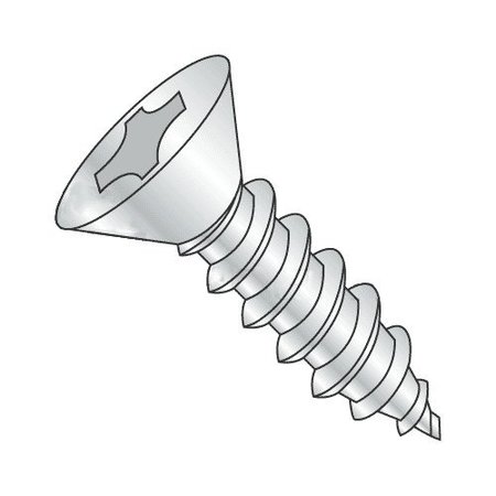 NEWPORT FASTENERS Sheet Metal Screw, #10-16 x 1/2 in, Zinc Plated Steel Flat Head Phillips Drive, 100 PK 258747-100